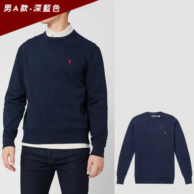 【RALPH LAUREN】RL POLO 經典刺繡小馬大學T恤 上衣-多色選(平輸品/無刷毛/保暖舒適)