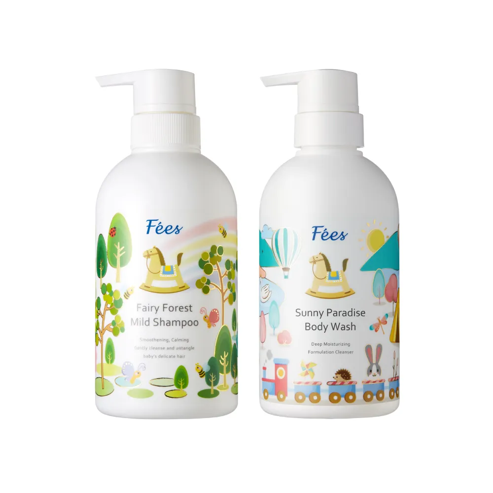 【Fees 法緻】陽光樂園沐浴精450ml+童話森林洗髮精450ml