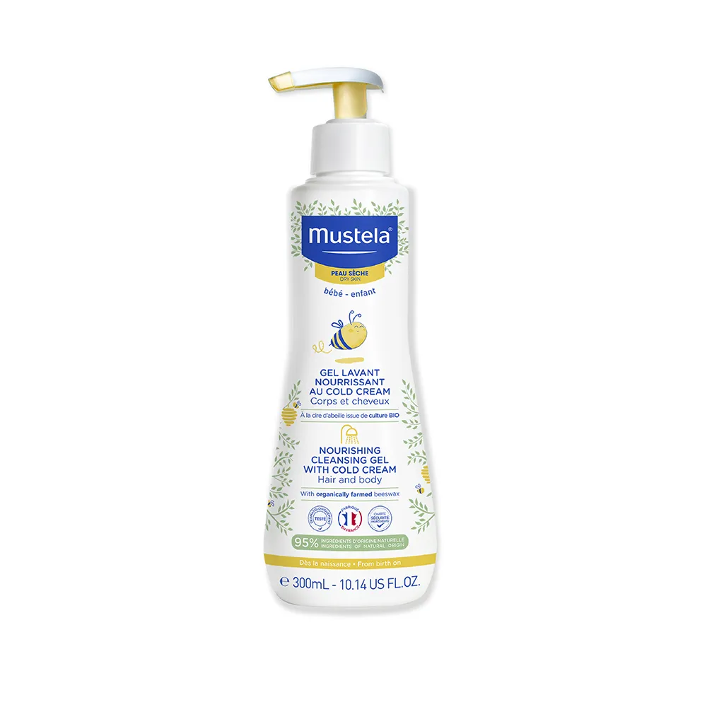 【Mustela 慕之恬廊】慕之幼 高效雙潔乳 300ml(寶寶/嬰兒/新生兒/幼兒/兒童 洗髮精 沐浴乳)
