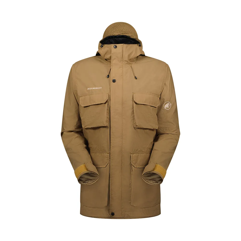 【Mammut 長毛象官方直營】Mountain WB lined Parka AF 日系山系輕量防風大衣 深沙褐 男款 #1012-00650