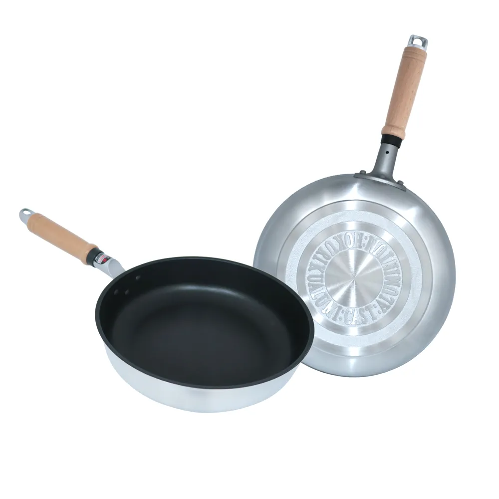 【hokua 北陸鍋具】日本製Mystar輕量級不沾黑金鋼平底鍋24cm(可用金屬鍋鏟烹飪)