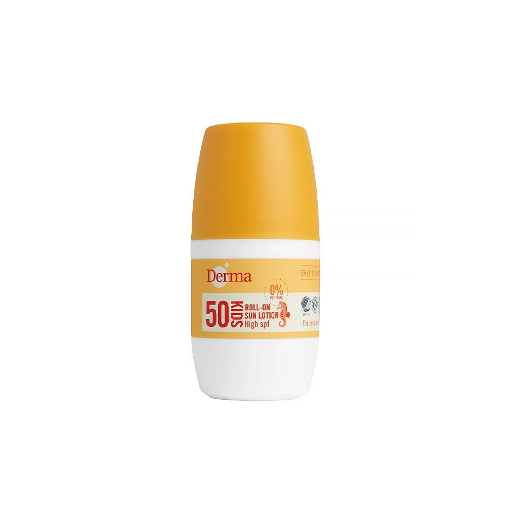 【Derma 丹麥德瑪】兒童滾珠防水防曬乳 50ml(保濕/溫和/無添加/天然/蘆薈/丹 麥/敏感肌/幼兒/嬰兒)