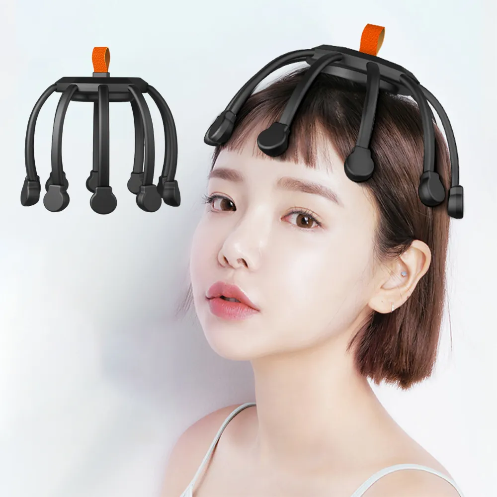 【Cube】八爪魚頭部按摩器 頭皮按摩器 全自動按摩爪 八爪魚按摩器 按摩儀 解壓儀 頭部放鬆  禮物 618