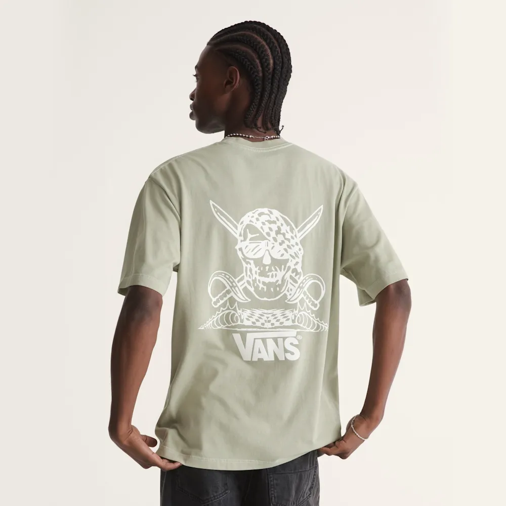 【VANS】官方旗艦 Sano 灰綠色短袖T恤