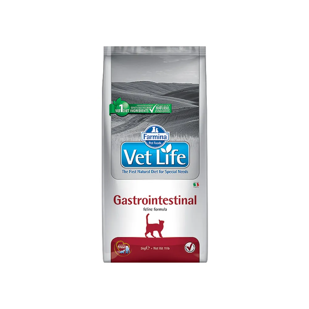 【法米納Farmina】VC1 貓用腸胃道配方 5kg｜VetLife獸醫寵愛天然處方貓糧 5公斤 處方貓飼料