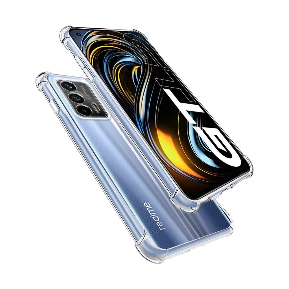RealmeGT 透明四角防摔手機空壓殼(Realme GT手機殼 Realme GT保護殼)