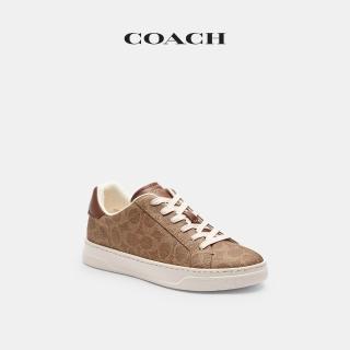 【COACH】蔻馳官方直營 經典 SIGNATUREHIGH LINE運動鞋-棕色 卡其色(CW970)