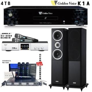 【金嗓】卡拉OK套組 K1A 卡拉OK點歌伴唱機4TB+BIBLE KS-6060+Polestar W-260