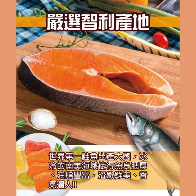 【鮮綠生活】特厚智利鮭魚切片 共4包(380g±10%/片包冰率15%)