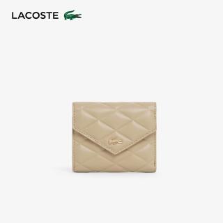 【LACOSTE】包款-Crocodelle 皮革短夾(卡其色)