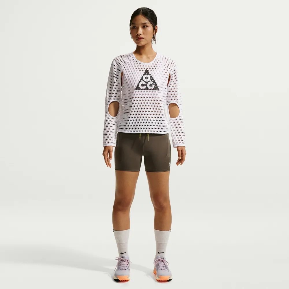 【NIKE 耐吉】緊身短褲 女 AS W ACG TRAIL DF HR 4IN TGT S 運動 休閒 棕色 (IO9644004)