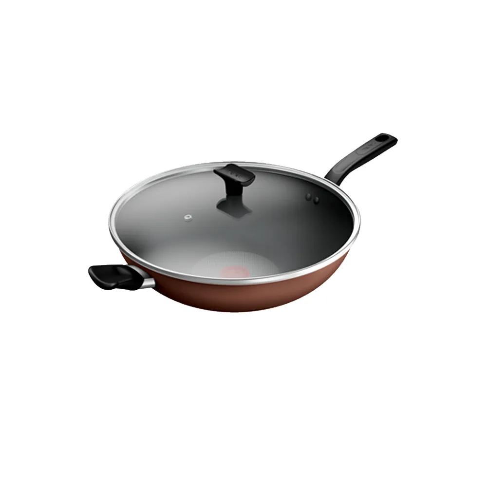 【Tefal 特福】醇火系列30cm不沾小炒鍋加蓋 B9566195