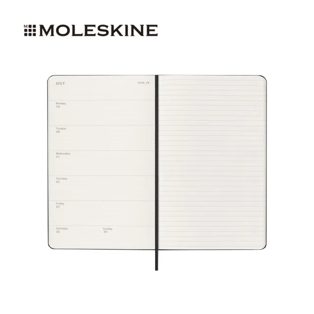 【MOLESKINE】2026-27 18個月週記硬皮手帳 - L型/黑