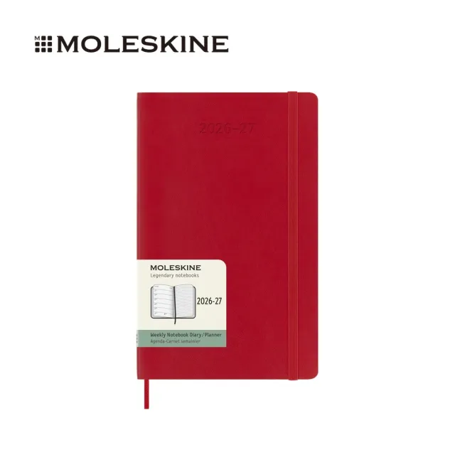 【MOLESKINE】2026-27 18個月週記軟皮手帳 - L型/紅
