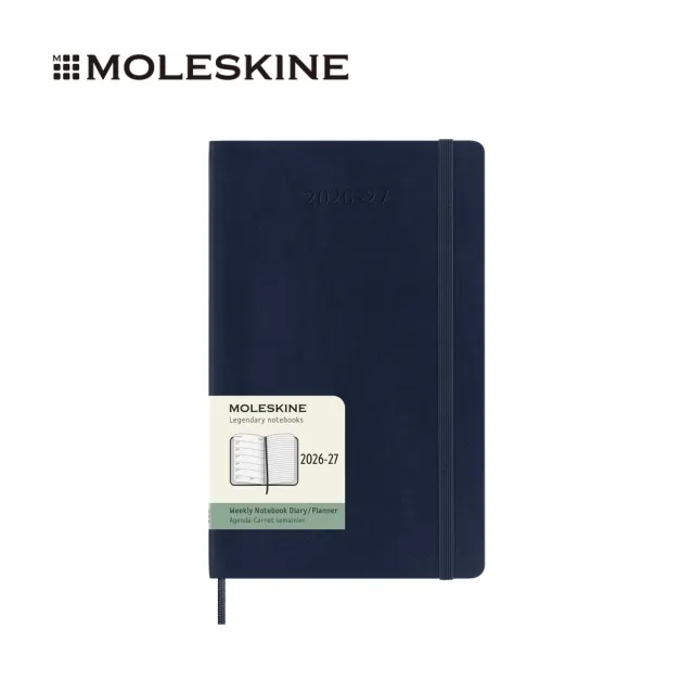 【MOLESKINE】2026-27 18個月週記軟皮手帳 - L型/寶藍