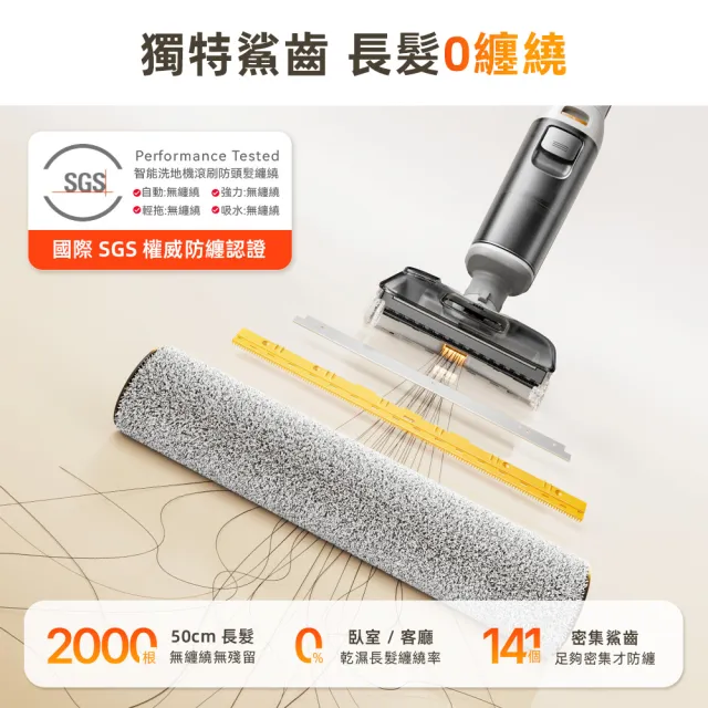 【Roborock 石頭科技】MOMO獨家全新升級!F25 RT GEN 2小白鯊零纏繞洗地機(熱洗熱烘/輔助輪/大吸力)
