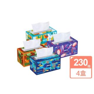 美國 Kleenex 頂級柔韌盒裝面紙230抽x4盒