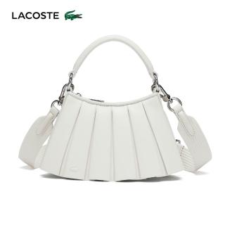 【LACOSTE】包款-Runway 迷你 Lenglen 皮革包(米白色)