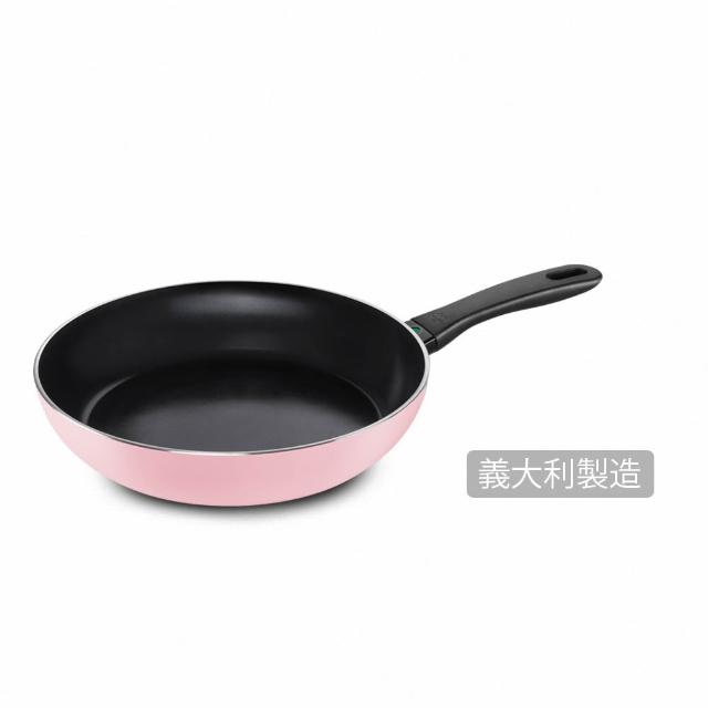 【Ballarini 班樂尼】義大利製CAPRERA陶瓷不沾鍋深煎鍋28cm-櫻花粉(德國雙人牌集團官方直營)