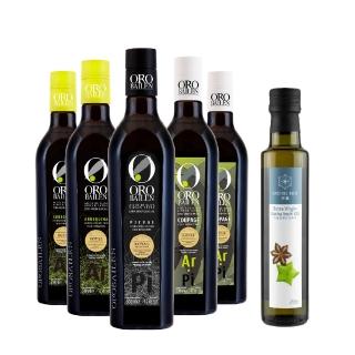 【Oro Bailen 皇嘉】特級冷壓初榨橄欖油500mlx5瓶(加贈印加果油 250ml 素食優質ω-3攝取)