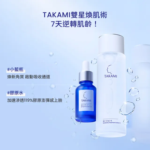 【TAKAMI】618年中慶 官方直營 角質護養水光組(小藍瓶30ml+水光露 I 150ml)