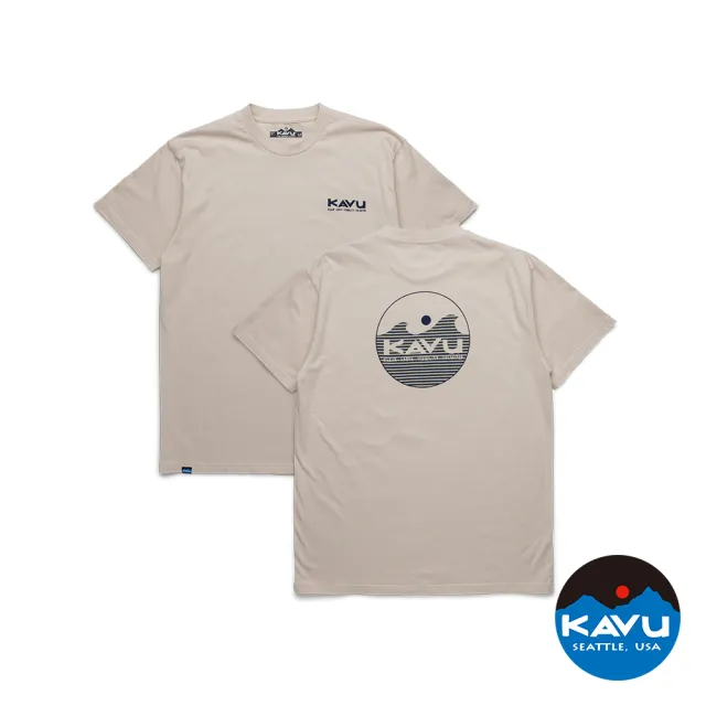 【KAVU】Waves 經典Logo有機棉短袖T恤 男款 月光 #8140