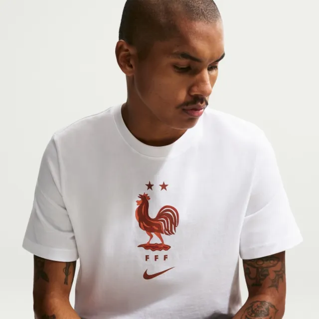 【NIKE 耐吉】短袖上衣 男 FFF M NK CREST TEE T恤 足球 世界盃 法國隊 白 (IH2181100)