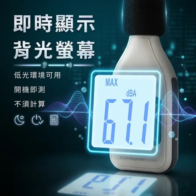 【SMILE】分貝計 噪音儀 居家檢測 分貝器 噪音計 噪音錶 音量測試 4-SLM(分貝儀 音量計 分貝器)