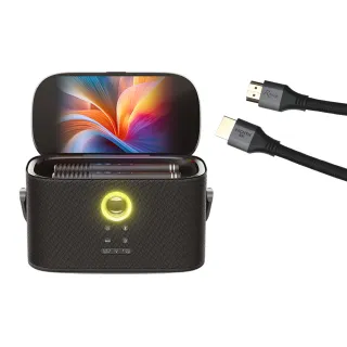 【IKARAO】愛克拉 SHELL S2 一體式便攜卡拉OK機+ROSIN 8K 超高速HDMI線組合(家庭卡拉ok/伴唱機/點唱機)