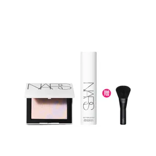 【NARS】官方直營 裸光亮顏定妝組(小白餅/裸光蜜粉餅 +小燈管/裸光亮顏妝前凝乳)