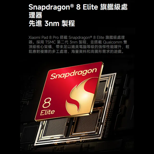 【小米】限時搶購 Xiaomi Pad 8 Pro 奈米柔光 11.2吋 WiFi(12G/512/高通8 Elite/主相機5000萬畫素)