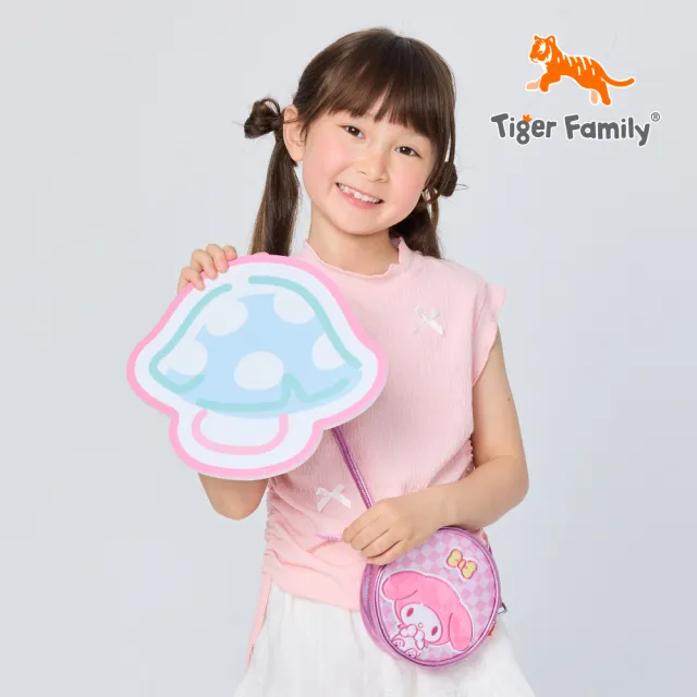【Tiger Family】Fun Time圓形幻彩斜背包 三麗鷗聯名款 酷洛米美樂蒂大耳狗