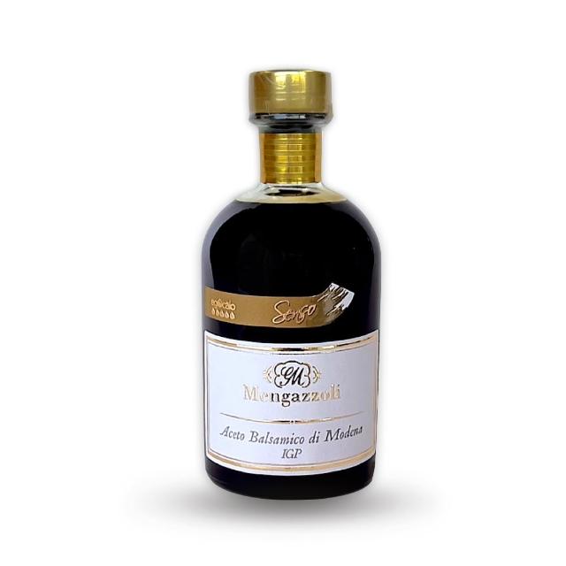 【Mengazzoli】義大利粉綠標10年巴薩米克醋IGP認證250ml(oof白金獎/原汁75%/橡木桶陳釀/BRC.IFS食安/全素)