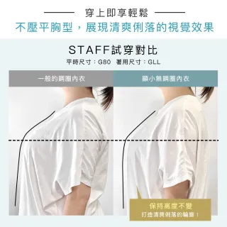 【aimerfeel】單品內衣縮胸效果 棉布格紋花邊無鋼圈內衣FGH罩杯-黑色-1203315-BL