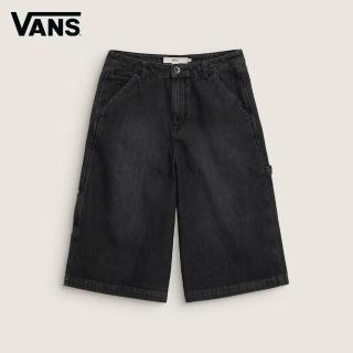【VANS】官方旗艦 Baggy Denim 女款黑色牛仔短褲