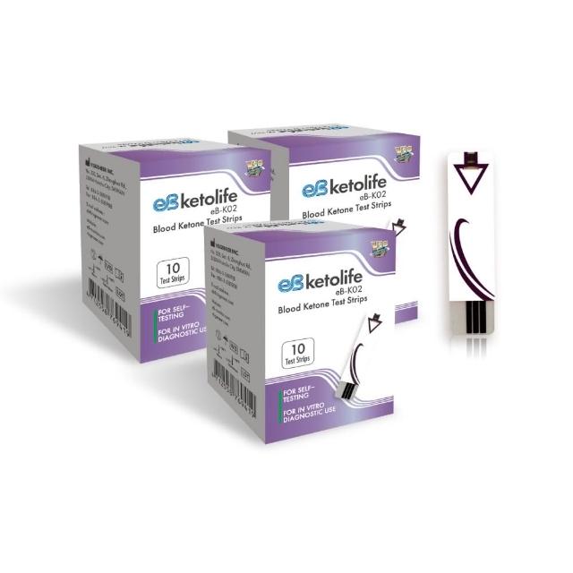 【eBmonitor醫必】eBketolife 暐世血酮試紙30片(30片血酮試紙+30支採血針)