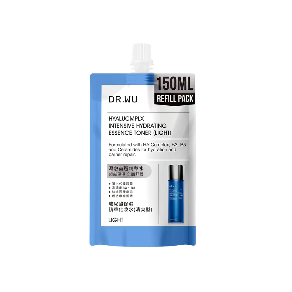 【DR.WU 達爾膚】玻尿酸保濕精華化妝水補充包150ML(清爽型)
