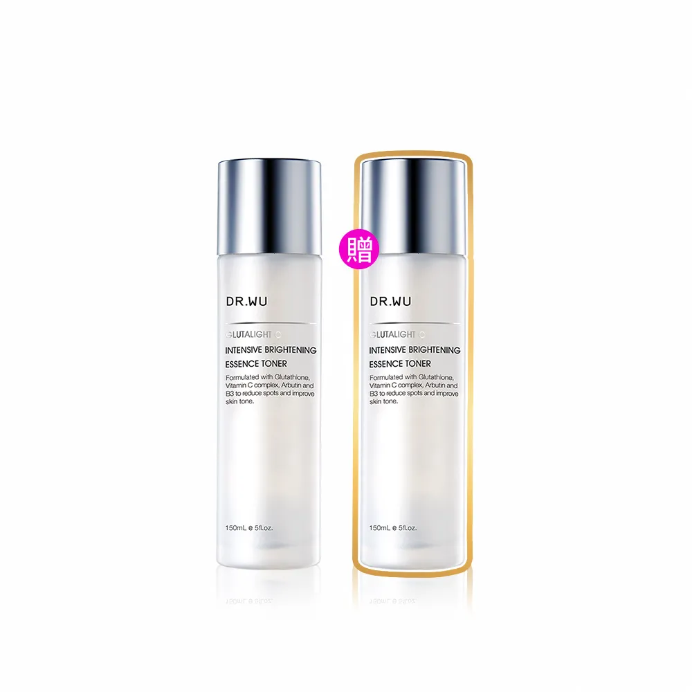 【DR.WU 達爾膚】超微C美白精華化妝水150ML(2入組)