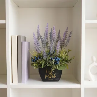 【HUGO DECO 榆果傢飾】薰衣草紙袋系列香氛花藝(擬真花/香氛/花禮/節慶送花)