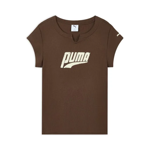 【PUMA】短袖上衣 女 亞規 DIRECT BRIEF 咖啡 63860790