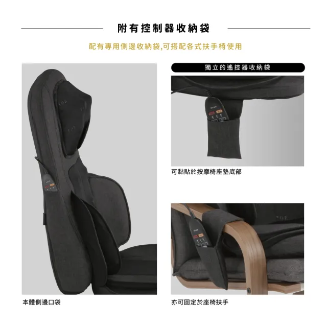 【ATEX】官方旗艦店 TOR 頂級揉捶氣壓按摩椅墊含休閒椅組合 AX-HPT221(按摩椅/按摩背墊)