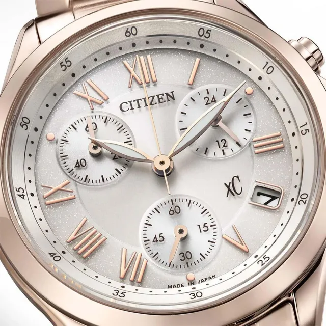 【CITIZEN 星辰】XC 光動能計時女錶-玫瑰金/32.5mm 開學禮 送禮 推薦(FB1405-58A)