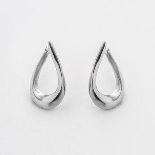 【Jouete】〔Circle Pierces〕水滴鏤空圈型環繞耳環(鉑金色 金色)