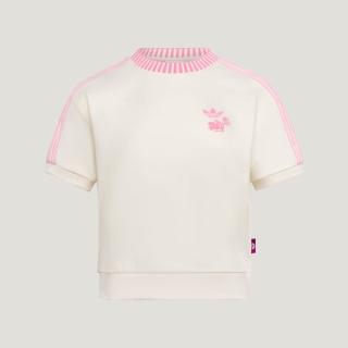 【adidas 愛迪達】DISNEY 短袖上衣(KY8315 女款ORIGINALS寬鬆休閒T恤 妙妙貓 白色調)