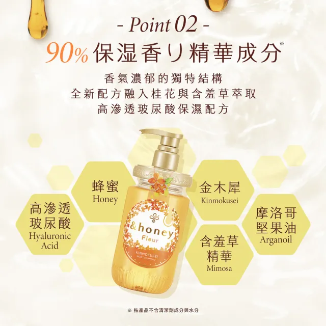 【&honey】日本原裝 蜂蜜洗髮精/潤髮乳/髮油x2入(多款任選 細軟易斷 乾燥髮質)