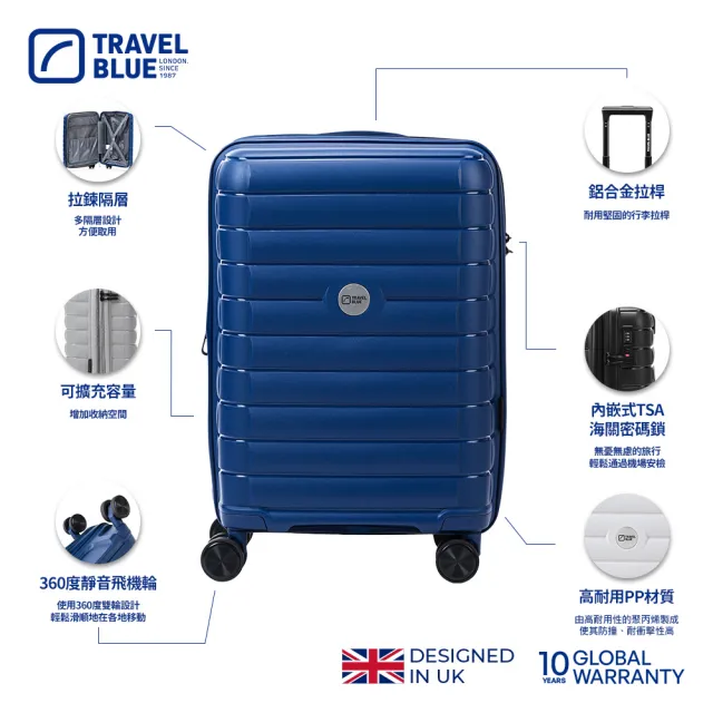 【Travel Blue 藍旅】Everest 聖母峰 24吋 時尚登機箱/行李箱  (可擴充/多色可選/保固+保修)