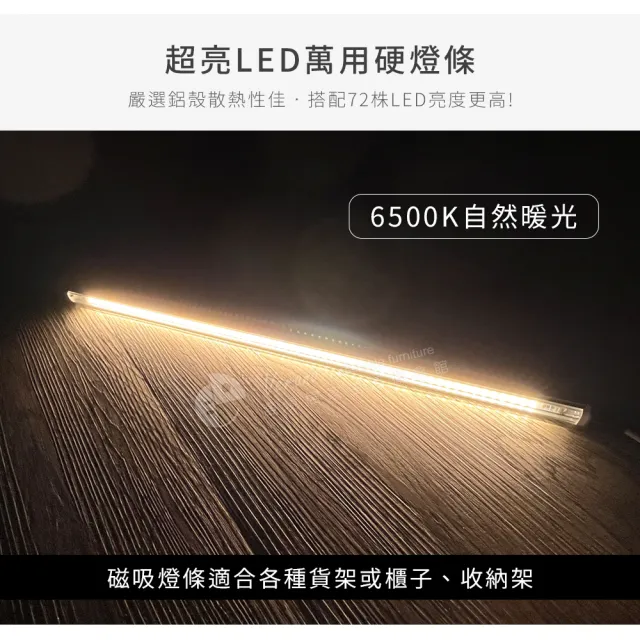 【Akira】附磁吸式LED燈 MIT低甲醛180公分玻璃展示櫃(模型櫃 公仔櫃 置物櫃 收納櫃 樂高 書櫃 手辦)