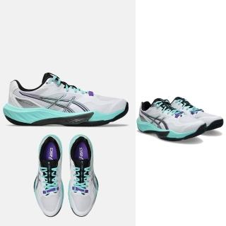 【asics 亞瑟士】SKY ELITE FF 4 SHINE PACK 男款 排球鞋 1051A100-100 白 亮彩紫 室內球場鞋