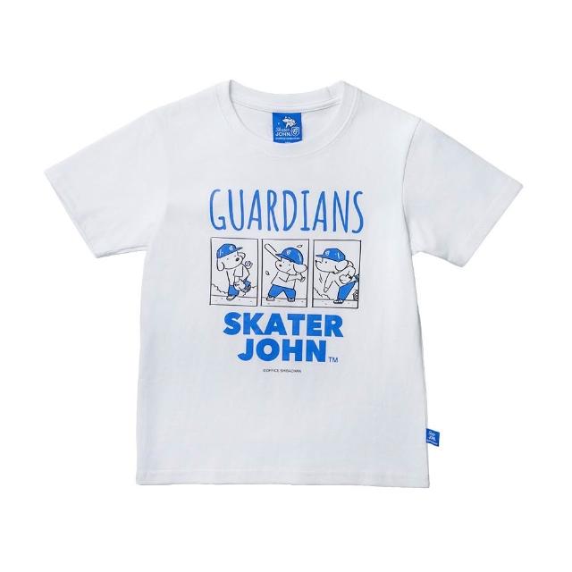【富邦悍將】悍將 x Skater JOHN插畫 LOGO聯名兒童短TEE(白_110、130、150)