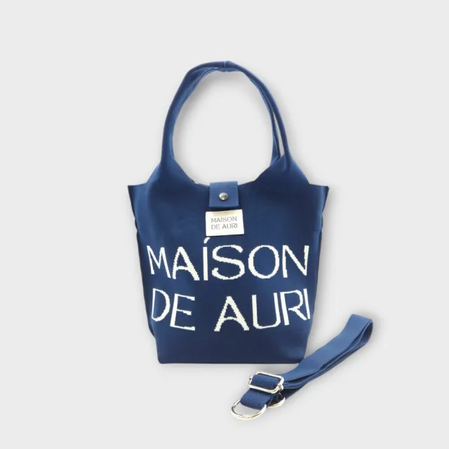 【MAISON DE AURI】雙11 Poche Sport | Poche Sport Denim 藍調 斜背口袋包 / 厚針織